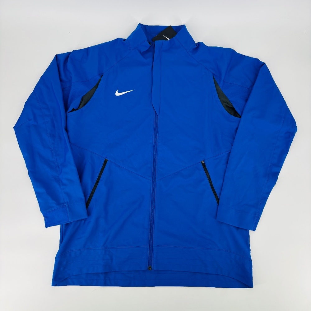 New Nike Men's Dri-Fit Basketball Jacket Blue/Black Size: L Athletic Wear!